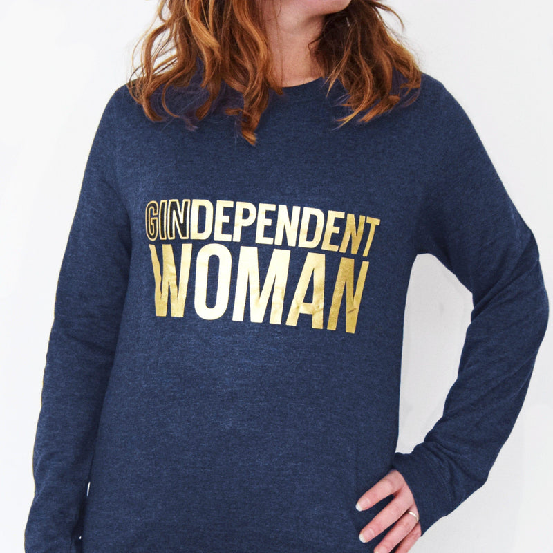 'Gindependent Woman' Women's Sweatshirt Sweatshirt Of Life & Lemons 