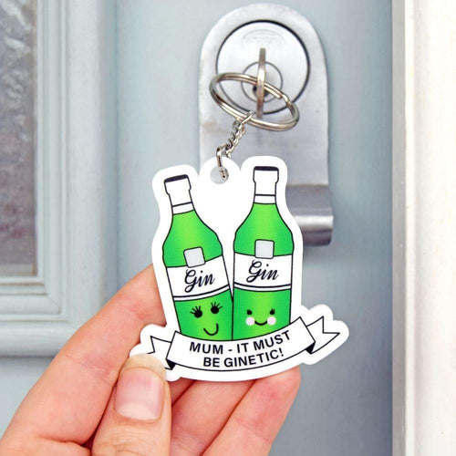 'It Must Be GINetic!' Mother's Day Keyring Keyring Of Life & Lemons 