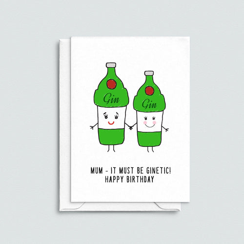 'Ginetic' Funny Gin Birthday Card for Mum Cards for Mum Of Life & Lemons 