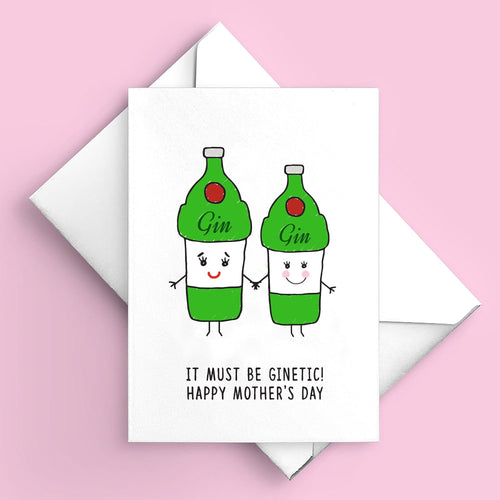 'Ginetic' Funny Gin Mother's Day Card Cards for Mum Of Life & Lemons 