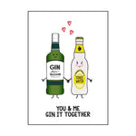 'Gin It Together' Valentine's Card Cards for your Other Half Of Life & Lemons 