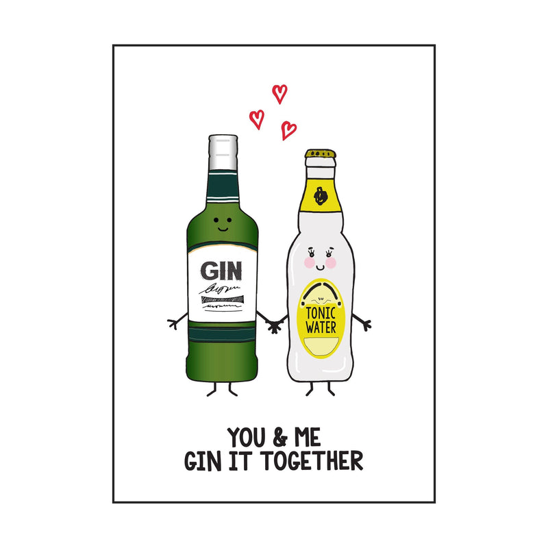 'Gin It Together' Valentine's Card Cards for your Other Half Of Life & Lemons 