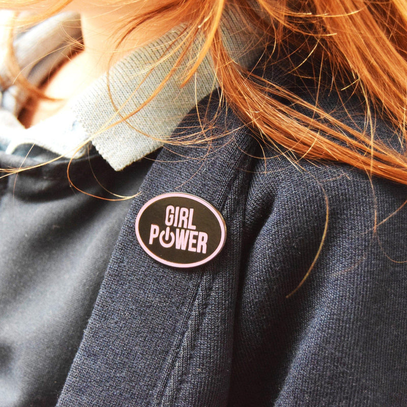 'Girl Power' Enamel Pin Badge Enamel Pin Badge Of Life & Lemons 