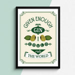 Gin Quote Print General Prints Of Life & Lemons 