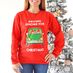 'Driving Gnome For Christmas' Jumper Sweatshirt Of Life & Lemons 
