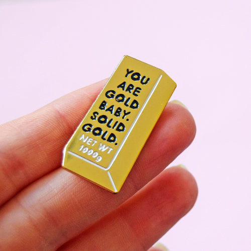 'You Are Awesome' Gold Pun Card & Badge General Cards Of Life & Lemons 