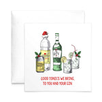'Good Tonics' Gin Christmas Card Christmas Cards Of Life & Lemons 