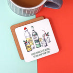 'Good Tonics We Bring' Gin Christmas Coaster Coaster Of Life & Lemons® 