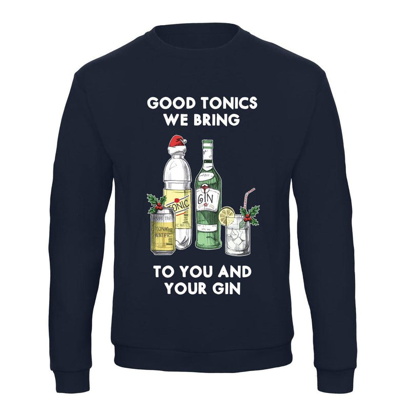 'Good Tonics We Bring' Gin Christmas Jumper Sweatshirt Of Life & Lemons 