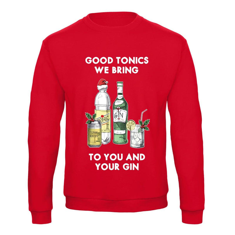 'Good Tonics We Bring' Gin Christmas Jumper Sweatshirt Of Life & Lemons 