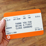 Personalised Train Ticket Card for Grandad Cards for Grandparents Of Life & Lemons 