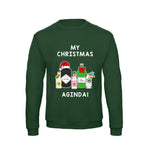 'Christmas Aginda' Funny Gin Christmas Jumper Sweatshirt Of Life & Lemons 