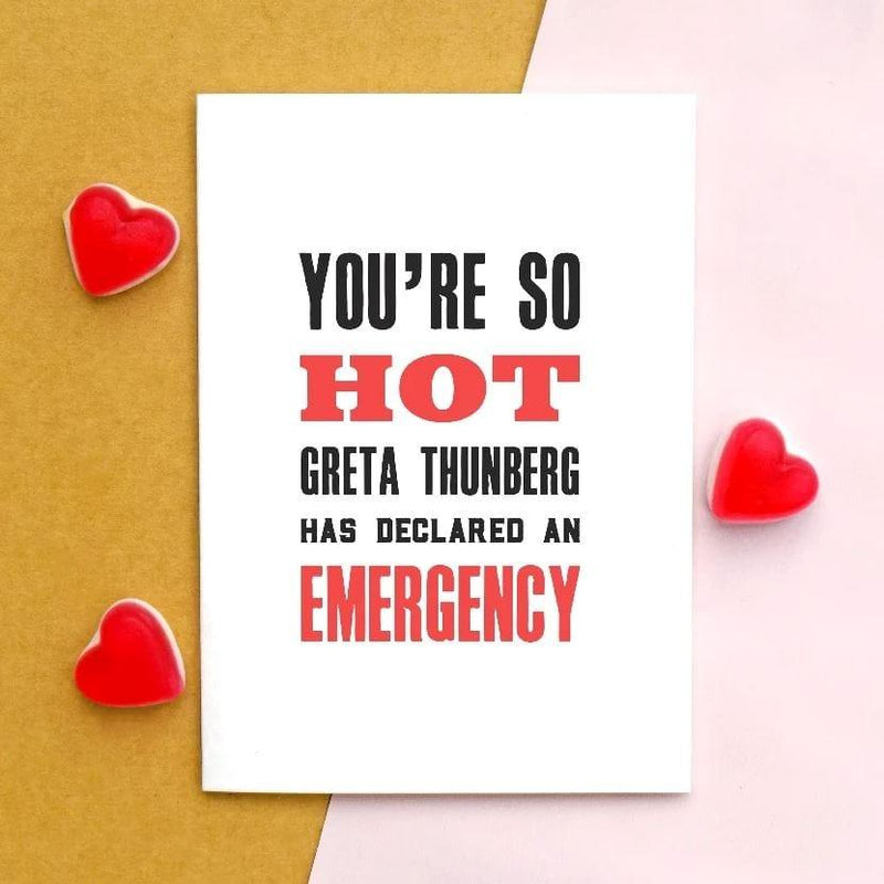 Funny Greta Thunberg Valentine's Card Cards for your Other Half Of Life & Lemons 