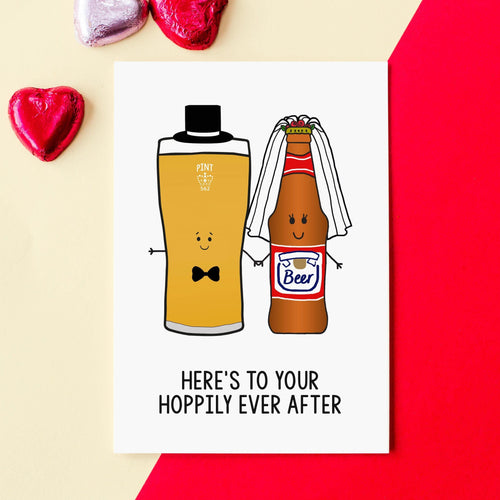'Hoppily Ever After' Beer Wedding Card Cards for your Other Half Of Life & Lemons 