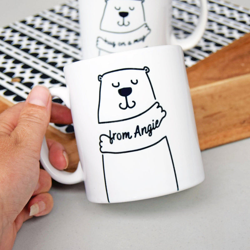 Personalised Bear 'Hug On A Mug' Gift Personalised Mug Of Life & Lemons 