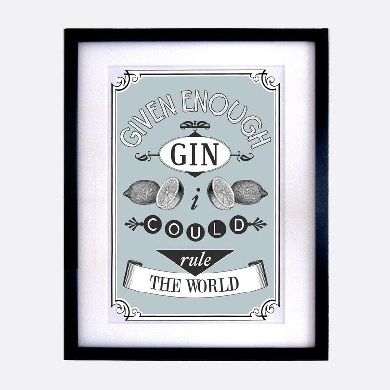Gin Quote Print General Prints Of Life & Lemons 