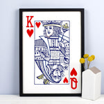 King & Queen of Hearts Personalised Couples Print Personalised Prints Of Life & Lemons 