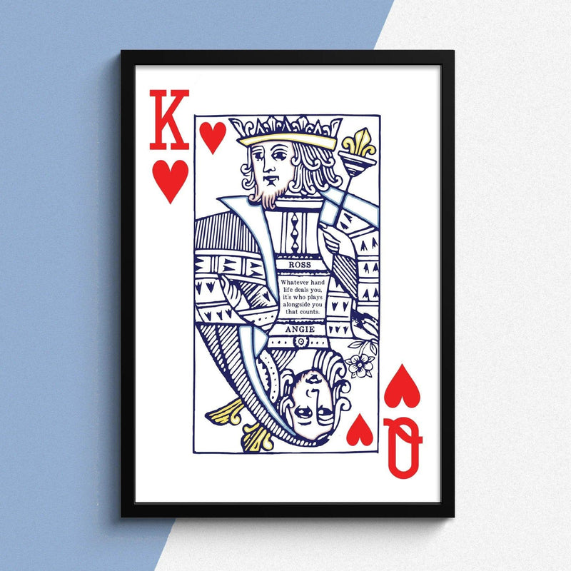 Personalised Playing Card Print for Couple - Of Life & Lemons®