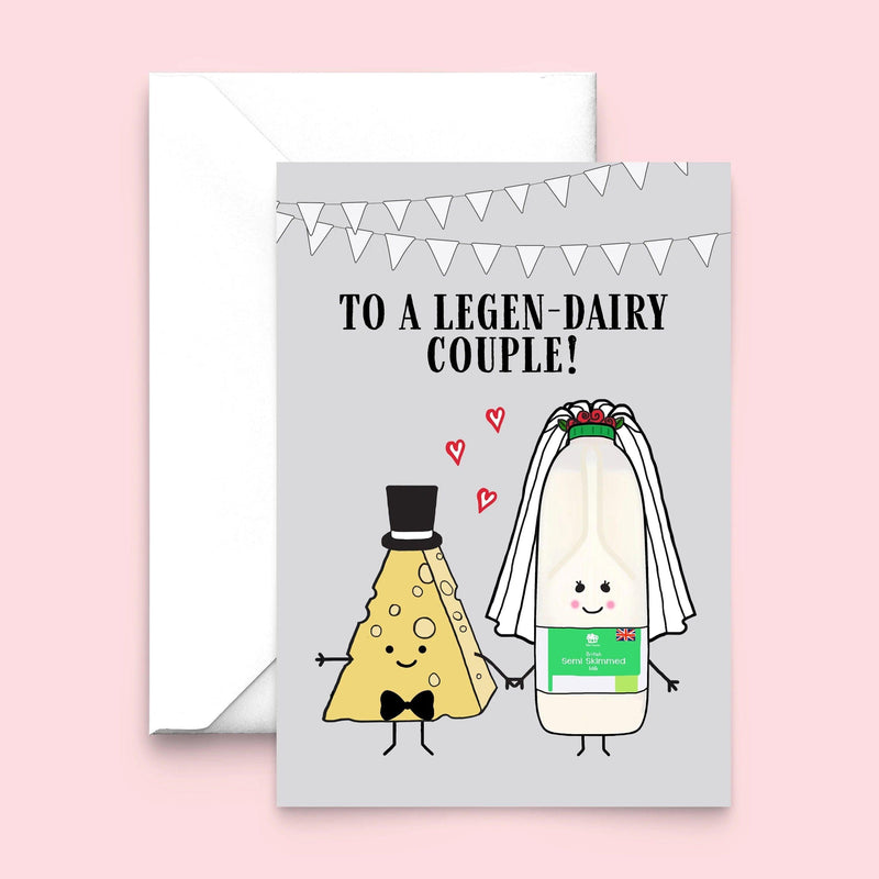 Legen dairy Couple Funny Wedding Card Of Life Lemons