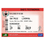 Personalised Football Ticket Print for Dad Personalised Prints Of Life & Lemons 