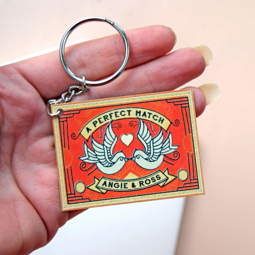 Personalised Matchbox Keyring Personalised Keyring Of Life & Lemons 