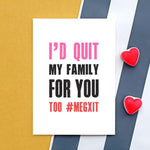 Funny 'Megxit' Valentine's Card Cards for your Other Half Of Life & Lemons 