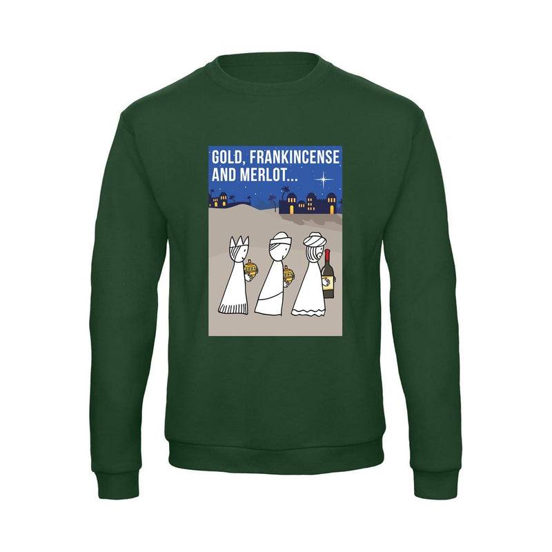 Three Wise Men Funny Wine Christmas Jumper Of Life Lemons