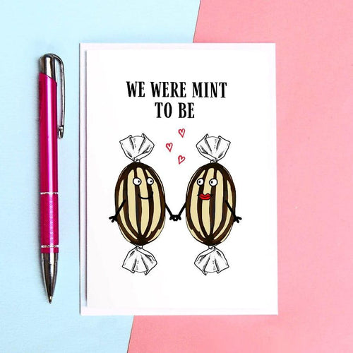 'Mint To Be' Funny Valentine's Card Cards for your Other Half Of Life & Lemons 