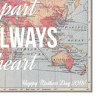 Personalised World Map Print for Mum Map Prints Of Life & Lemons 