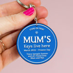 Personalised Blue Plaque Keyring for Mum Personalised Keyring Of Life & Lemons 