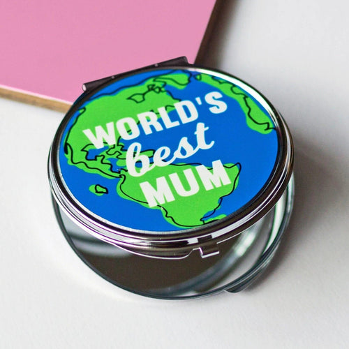 'World's Best Mum' Compact Mirror Compact Mirror Of Life & Lemons® 