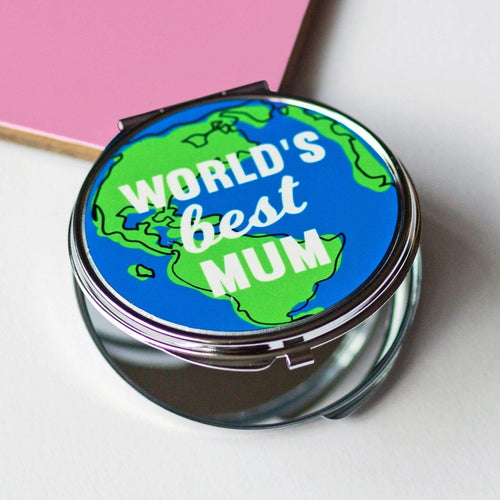 'World's Best Mum' Compact Mirror Compact Mirror Of Life & Lemons® 