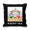 Funny 'Nativi-tea' Christmas Cushion Cushion Of Life & Lemons® 