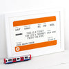 Personalised New Baby Train Ticket Print Train Ticket Prints Of Life & Lemons 