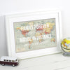 Personalised Family Print Map Prints Of Life & Lemons 