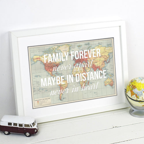 Personalised Family Print Map Prints Of Life & Lemons 