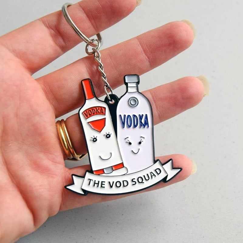 'Vod Squad' Vodka Friendship Keyring Keyring Of Life & Lemons 