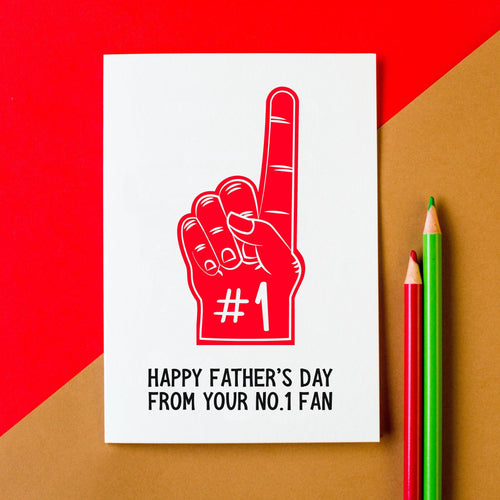 'No.1 Fan' Sport Father's Day Card Cards for Dad Of Life & Lemons 