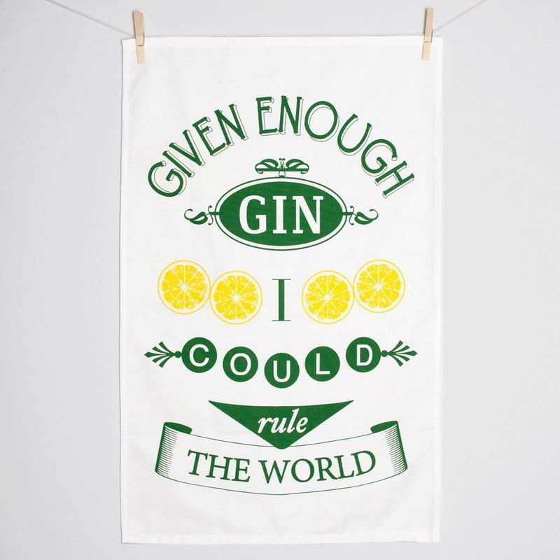 Funny Gin Tea Towel Tea Towel Of Life & Lemons 