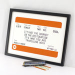 Personalised Train Ticket Print Train Ticket Prints Of Life & Lemons 