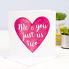 'Just Us Two' Valentine's Card Cards for your Other Half Of Life & Lemons 