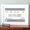 Personalised Train Ticket Retirement Print Train Ticket Prints Of Life & Lemons 