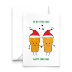 'To My Other Half' Beer Christmas Card Christmas Cards Of Life & Lemons 