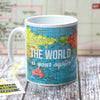 'World is Your Oyster' Map Mug Mug Of Life & Lemons 