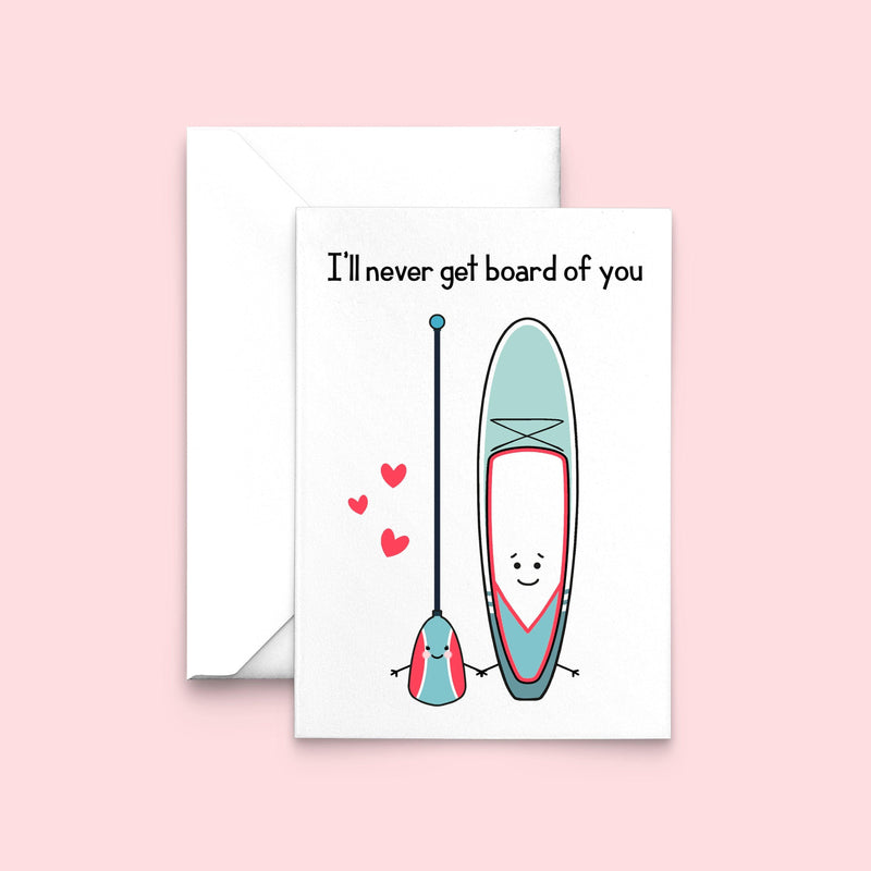 Romantic Stand Up Paddle Board Card Cards for your Other Half Of Life & Lemons 
