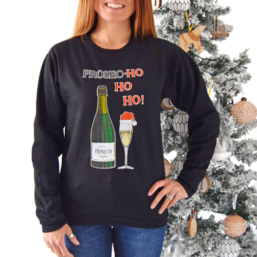 'Prosec-HoHoHo' Christmas Jumper Sweatshirt Of Life & Lemons 