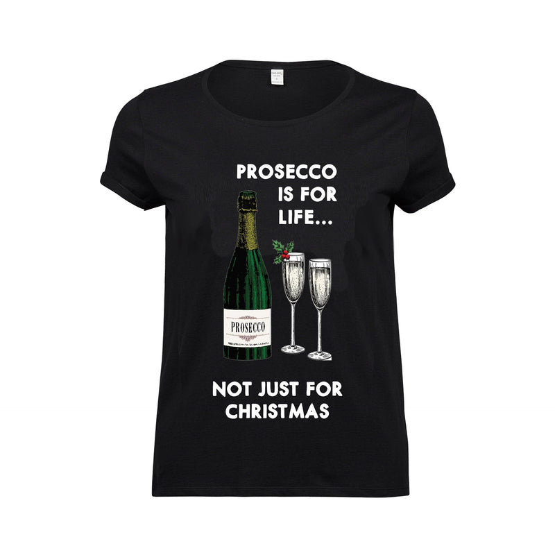 'Prosecco Is For Life' Christmas T-Shirt T-Shirt Of Life & Lemons 
