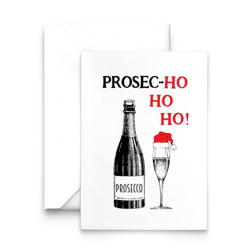 'Prosec-hohoho' Funny Prosecco Christmas Card Christmas Cards Of Life & Lemons 