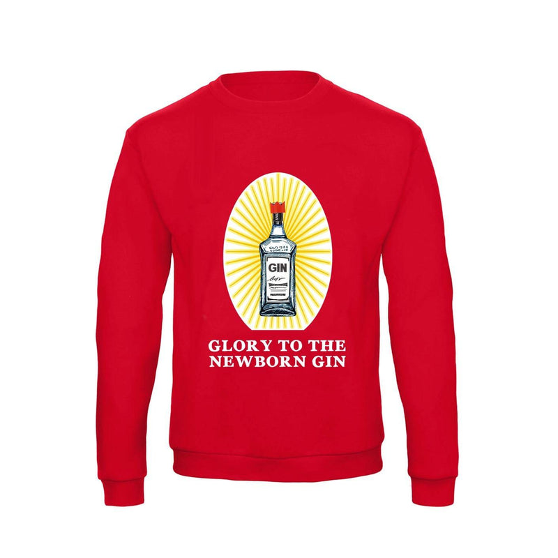 'Glory to the Newborn Gin' Christmas Jumper Sweatshirt Of Life & Lemons 