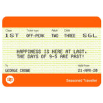 Personalised Train Ticket Retirement Card General Cards Of Life & Lemons 